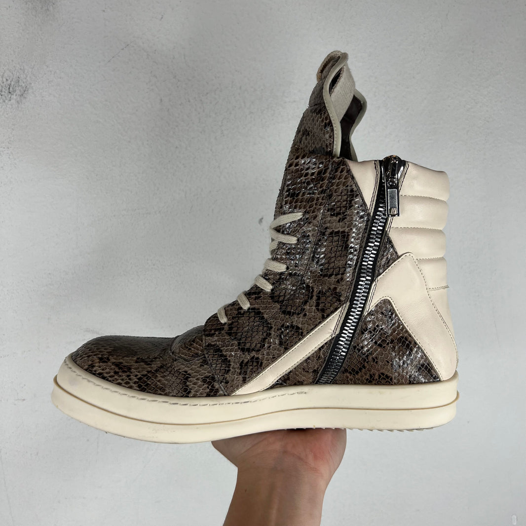 Rick Owens Snakeskin Geobaskets