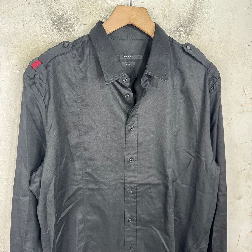 Gucci Epaulet Stripe LS Button Up