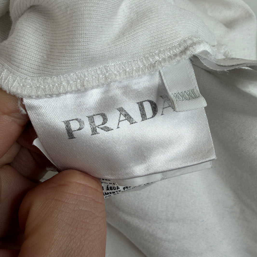 Prada White Badge Tank Top