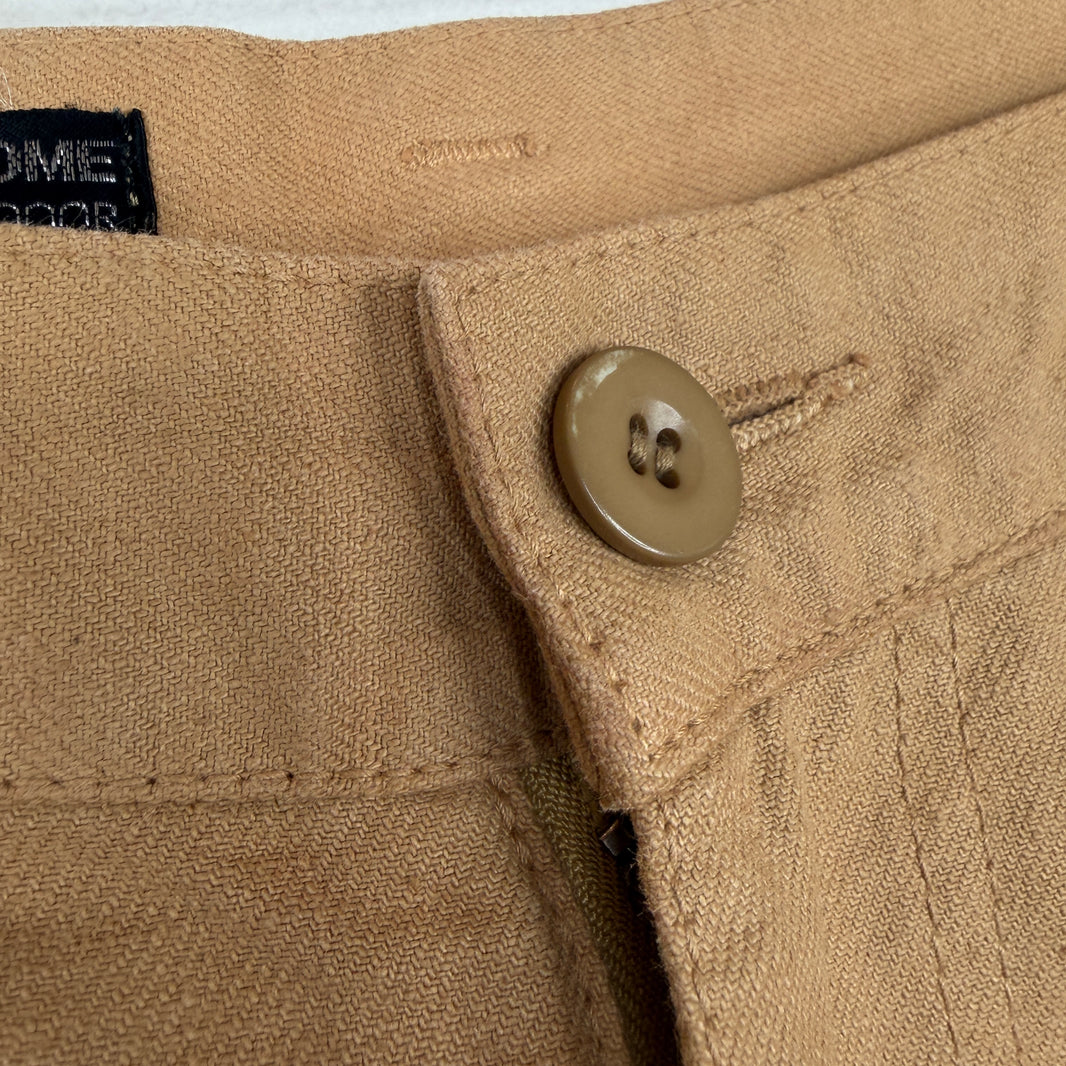 Final Home Tan Double Waist Button Pants