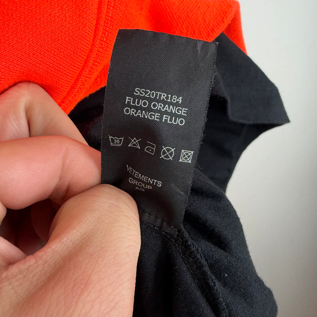 Vetements Orange Reconstructed Graffiti Hoodie