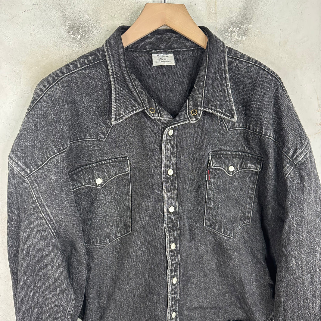 Vetements x Levis Western Snap Denim Overshirt