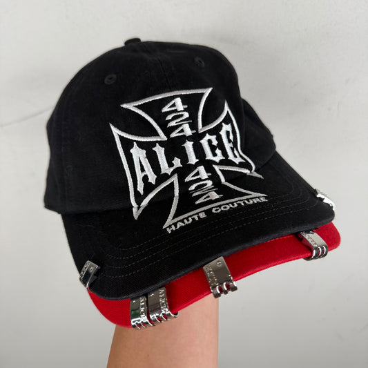 424 Alice Hollywood Double Layer Black Hat
