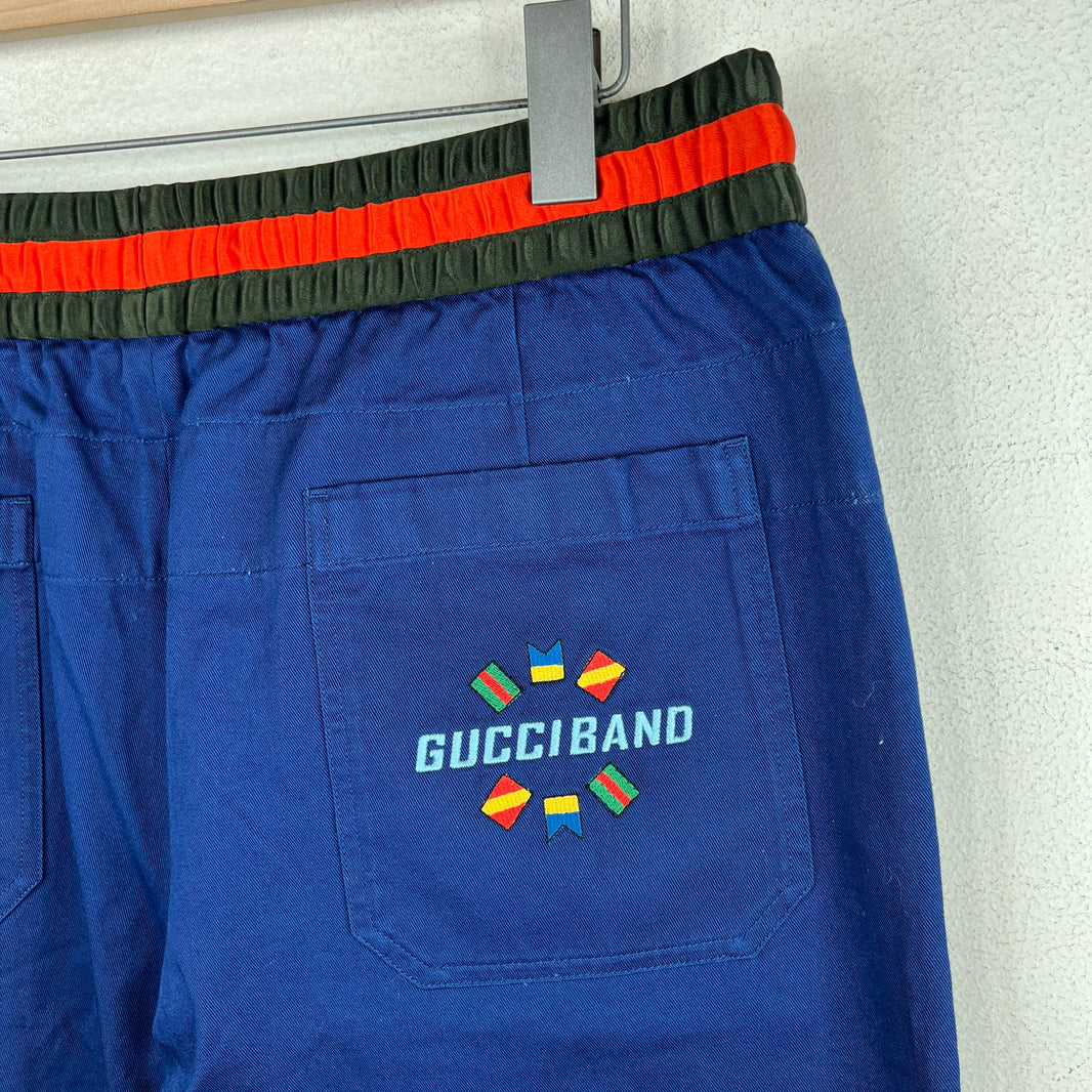 Gucci Blue Elastic Band Pants