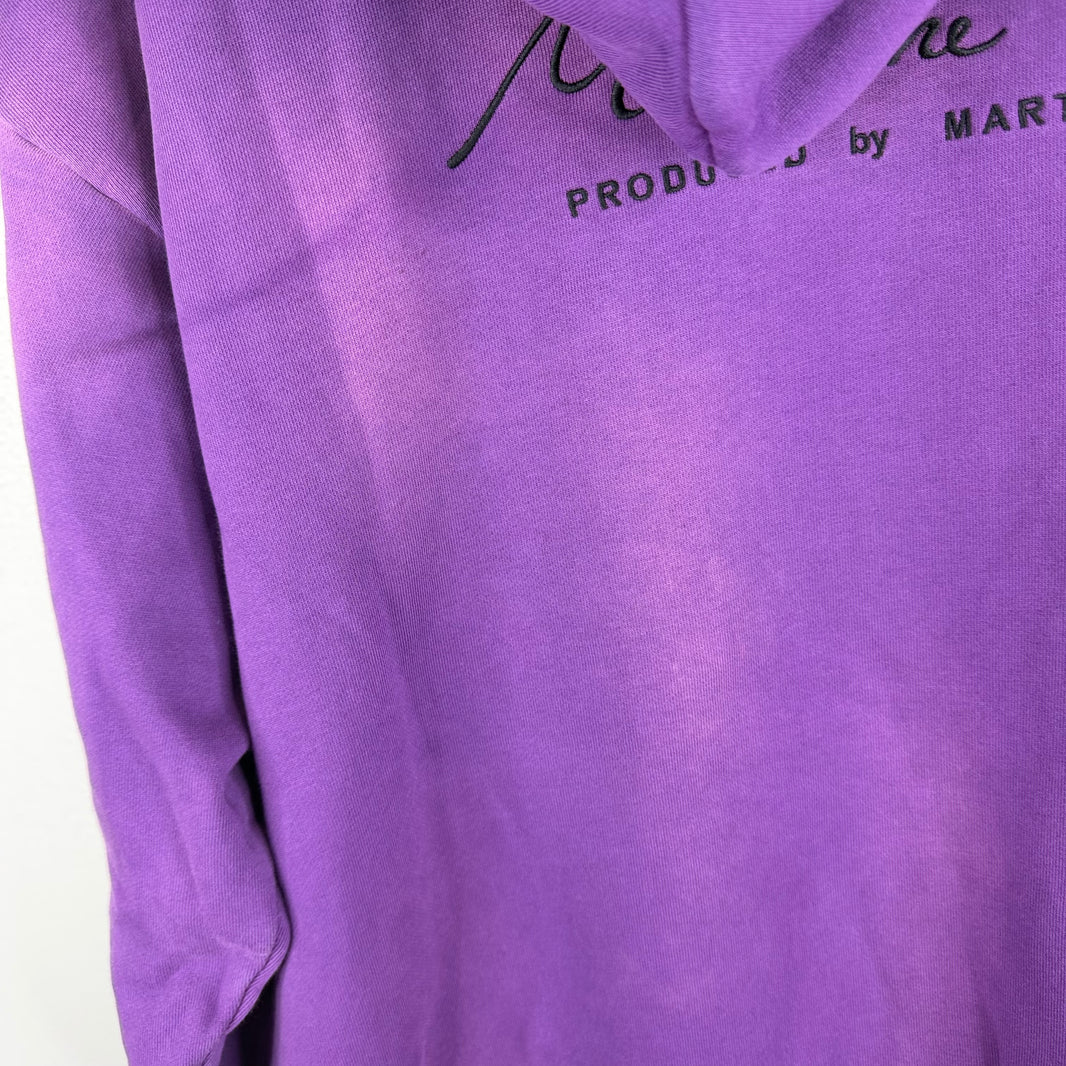 Martine Rose Purple Embroidered Back Logo Hoodie
