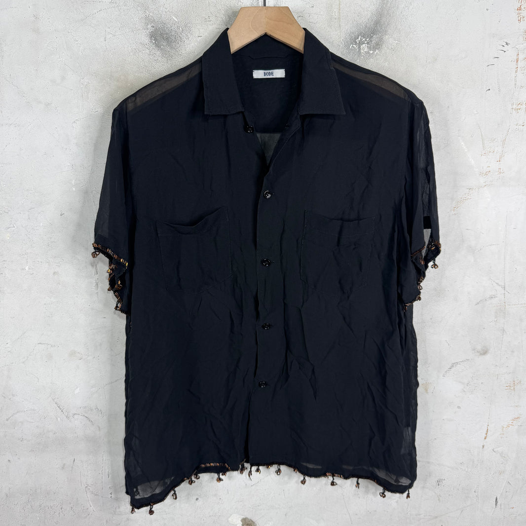 Bode Silk Tastle Sequined Shirt