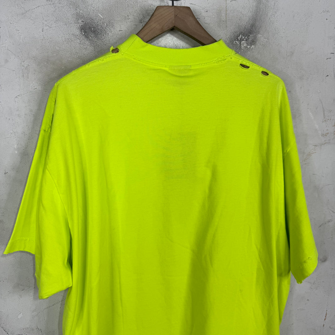 Balenciaga Neon Warped Logo T-Shirt