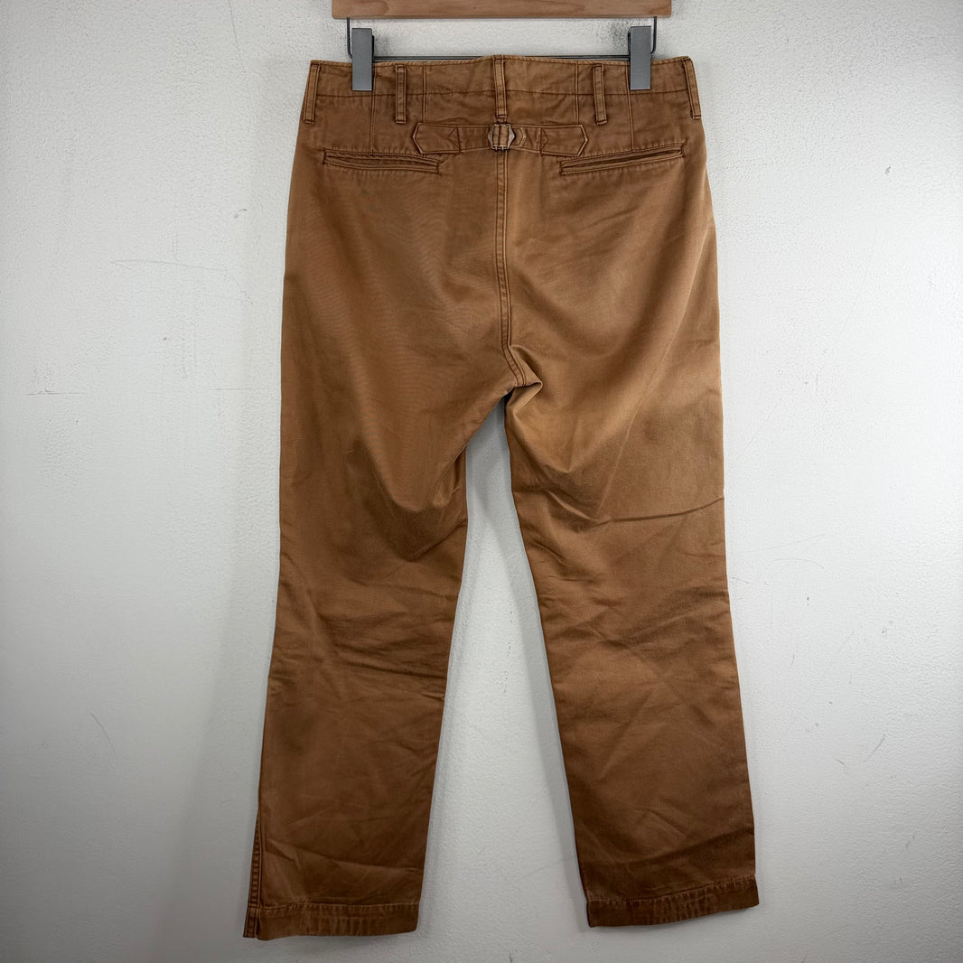 Visvim Brown Buckleback Trousers