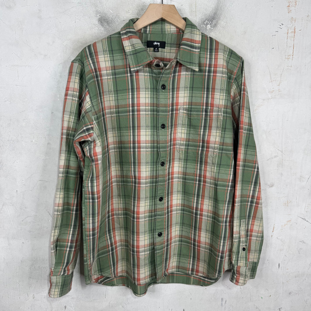 Stussy Green Cotton Flannel