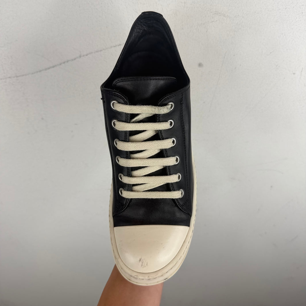 Rick Owens Leather Ramone Low Sneakers