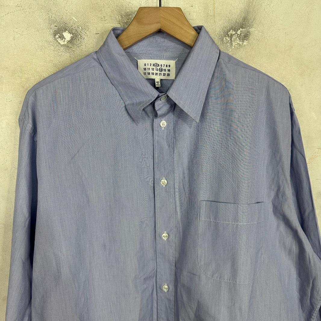 Margiela Light Blue Frayed Buttoned Shirt