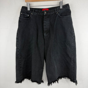 424 Black Denim Long Shorts