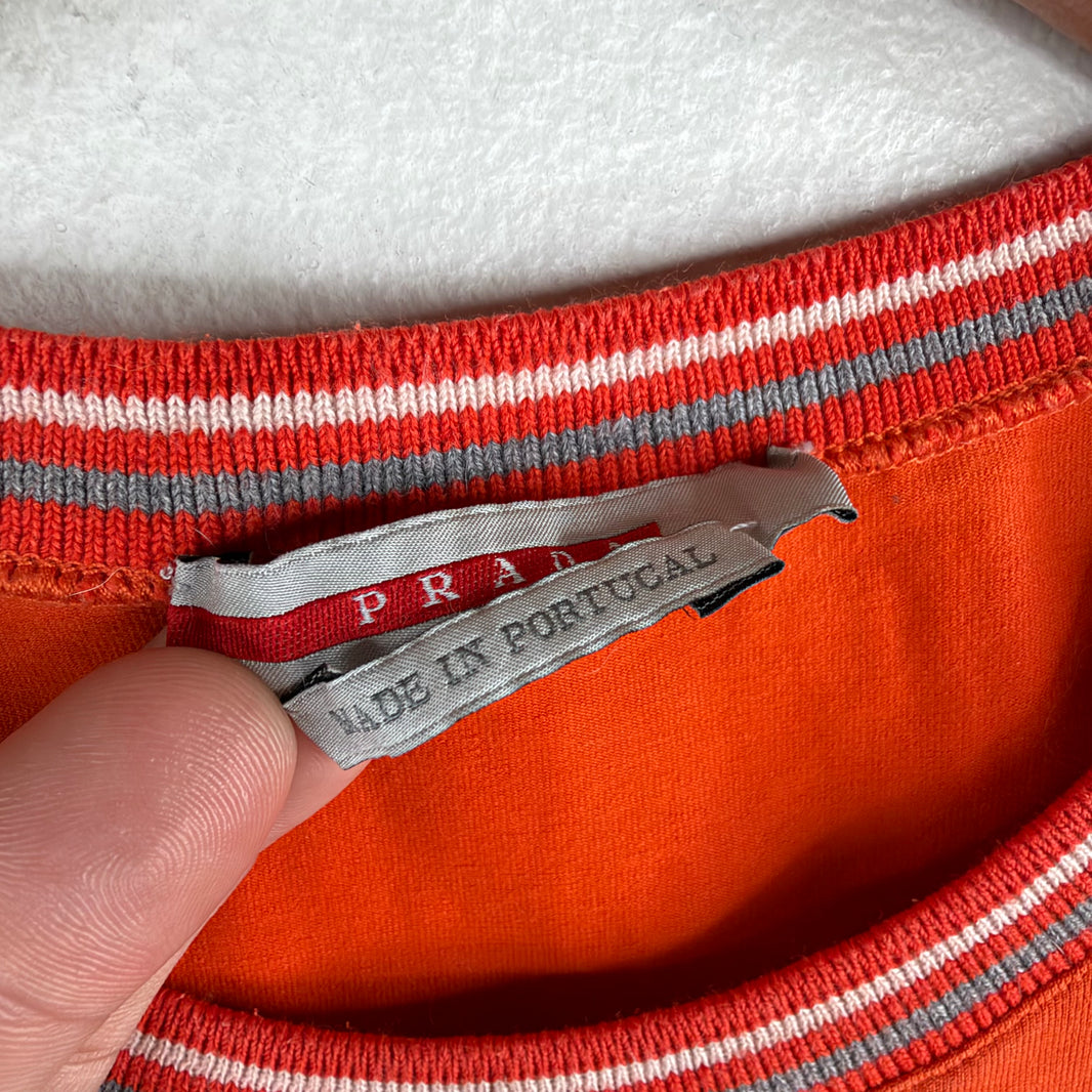 Prada Orange Ringer T-Shirt