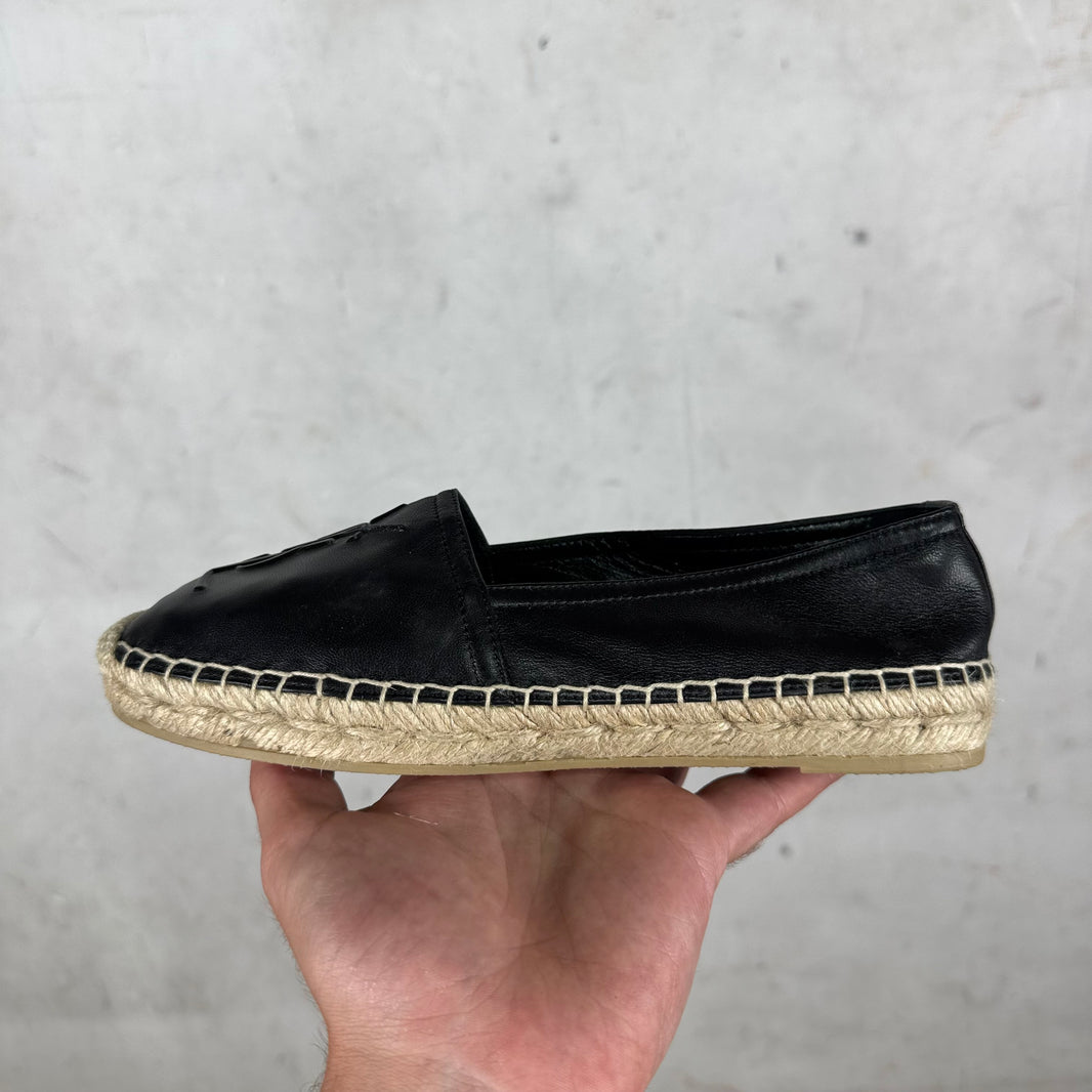 Saint Laurent Leather Logo Espadrilles