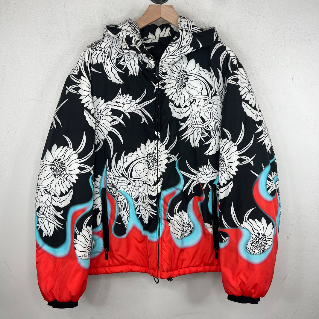 Prada Floral Flame Puffer Jacket