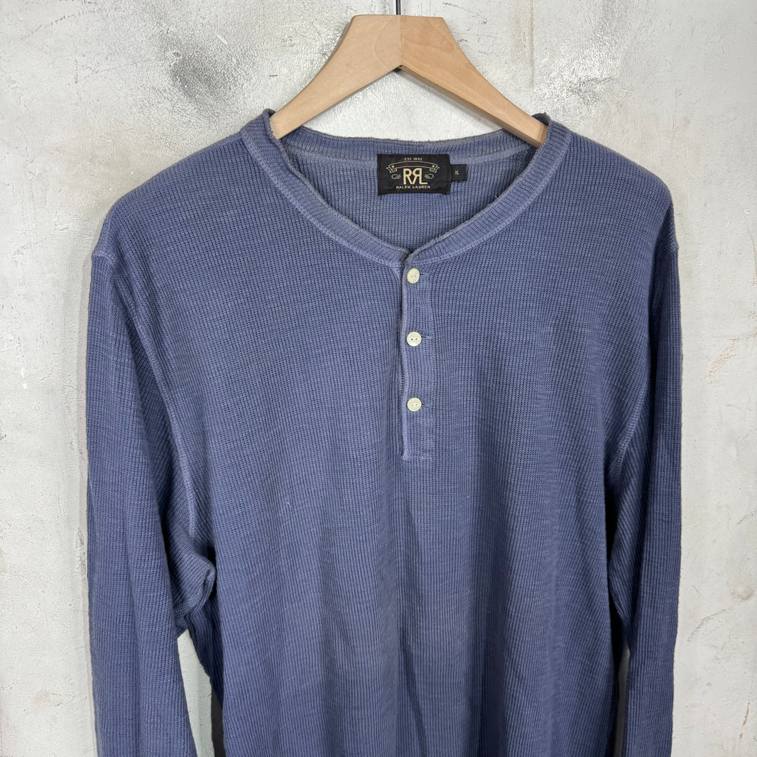 RRL Blue Henley Shirt