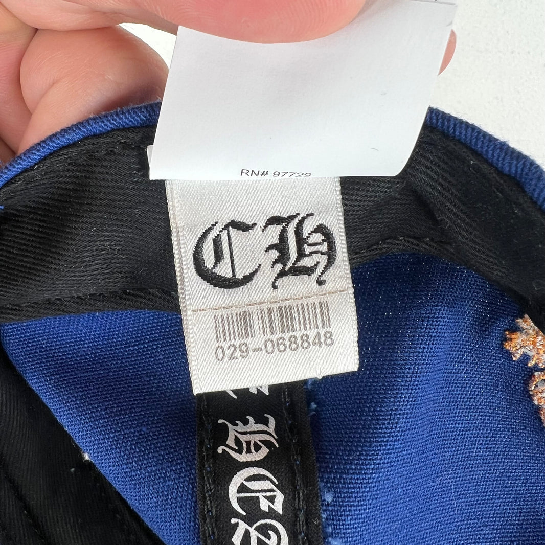 Chrome Hearts Blue/Orange CH Snapback Hat