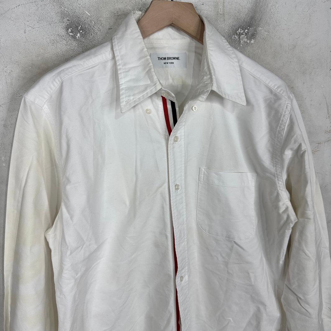 Thom Browne White Canvas Button Up