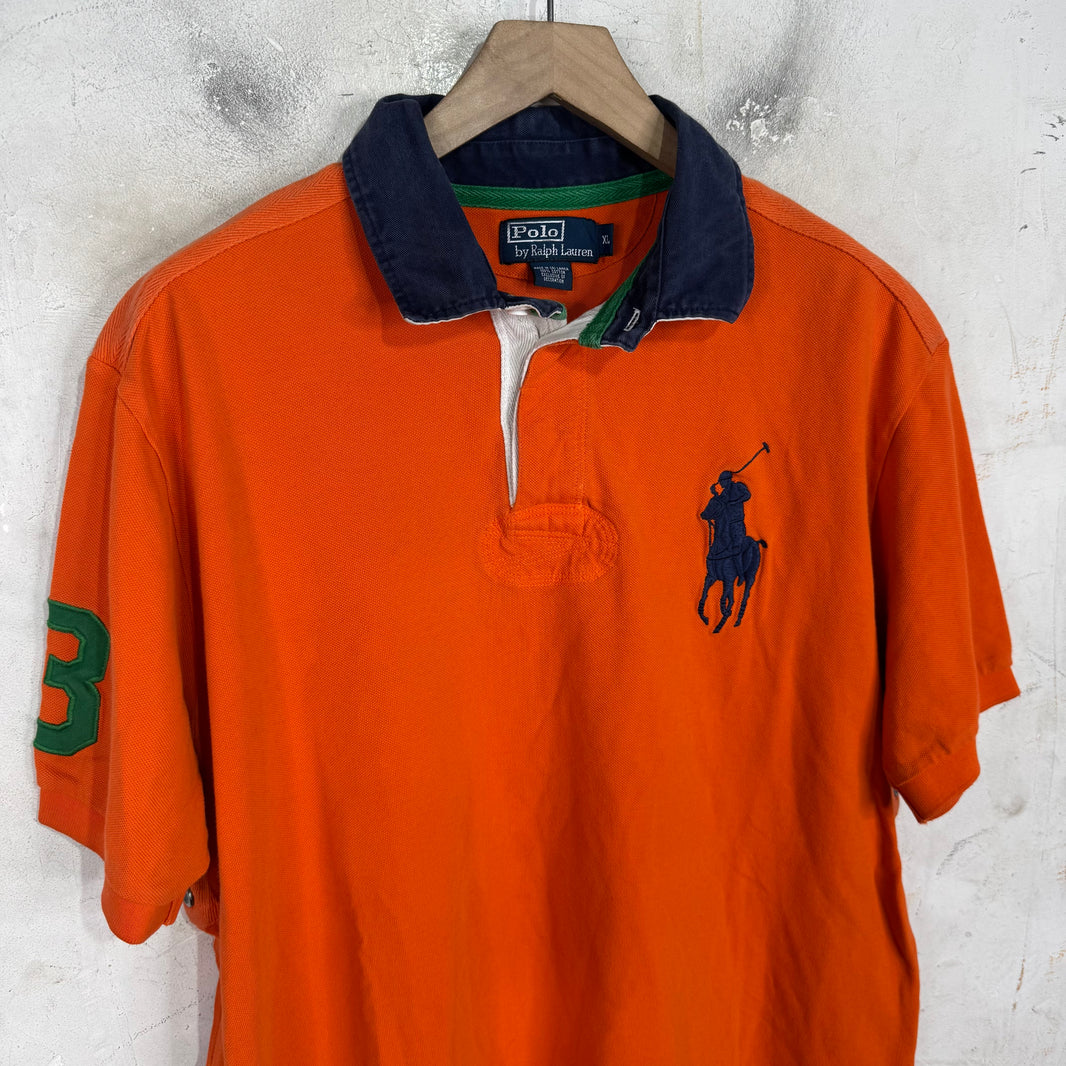 Ralph Lauren Orange/Blue Green #3 Pony Polo