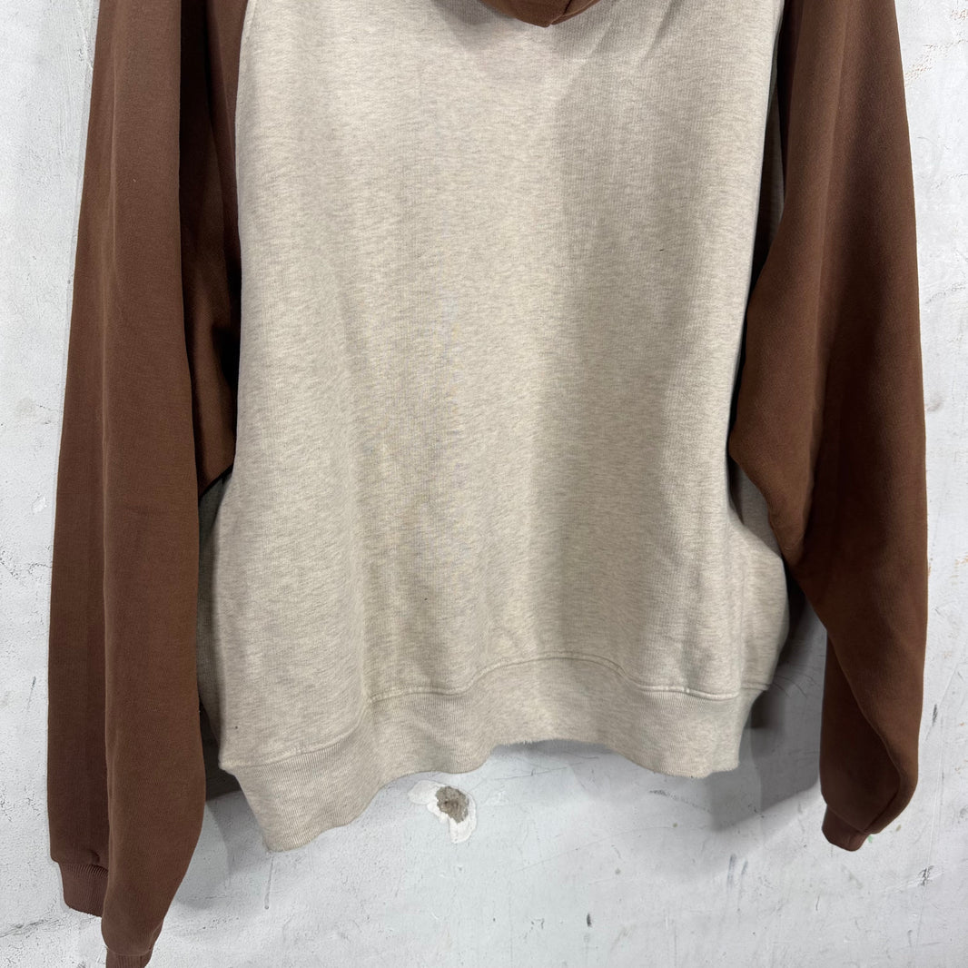 ERL Brown Two Toned Hoodie