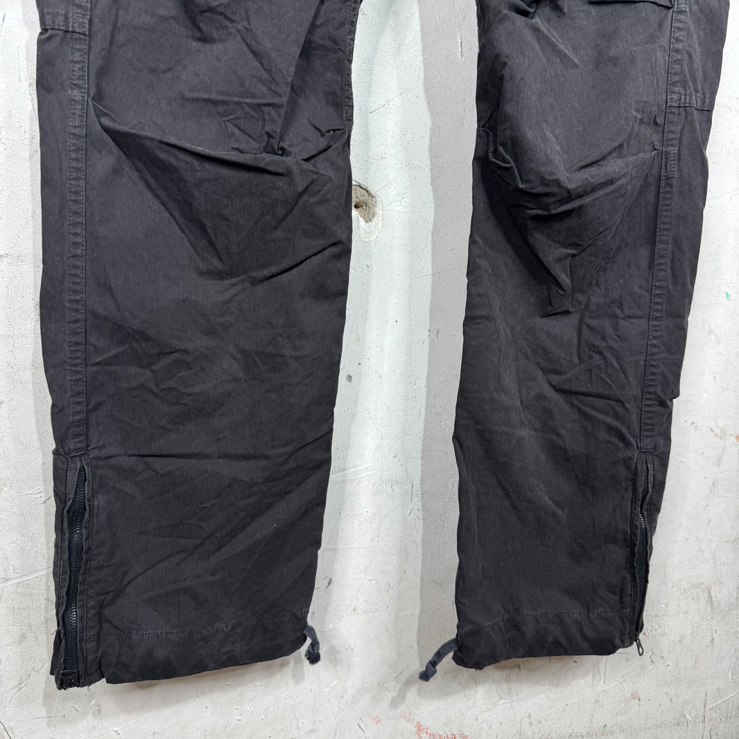 RRL Black Zippered Cargos