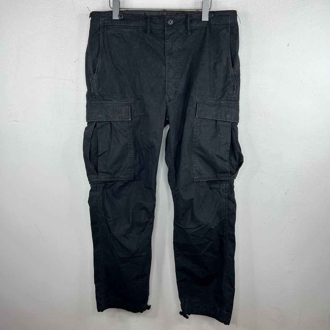 RRL Black Cargo Fatigue Pants