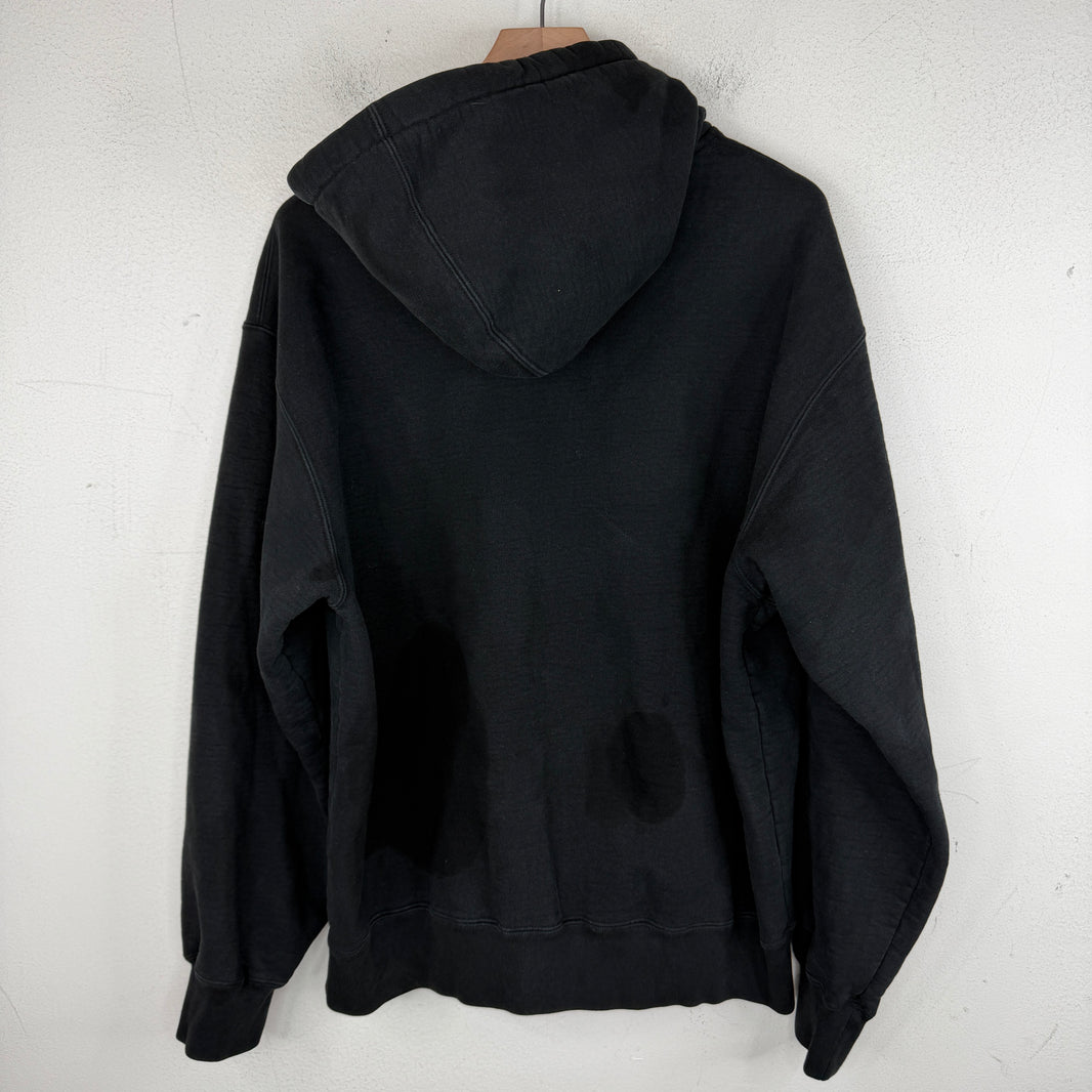 Supreme Plain Black Zip Hoodie