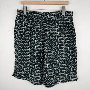 Burberry Green Silk Pattern Shorts