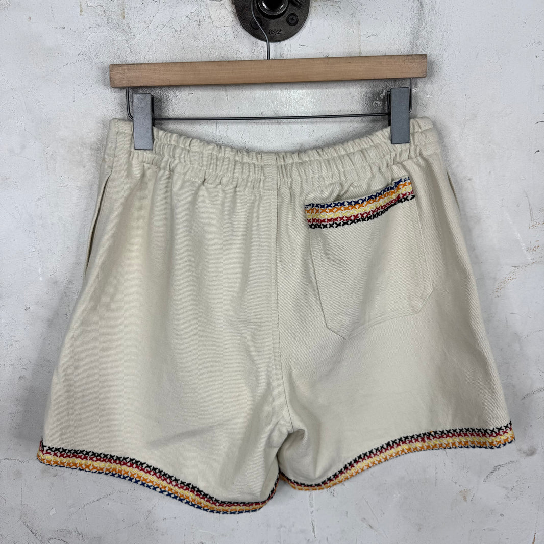 Bode Canvas Woven Logo Shorts