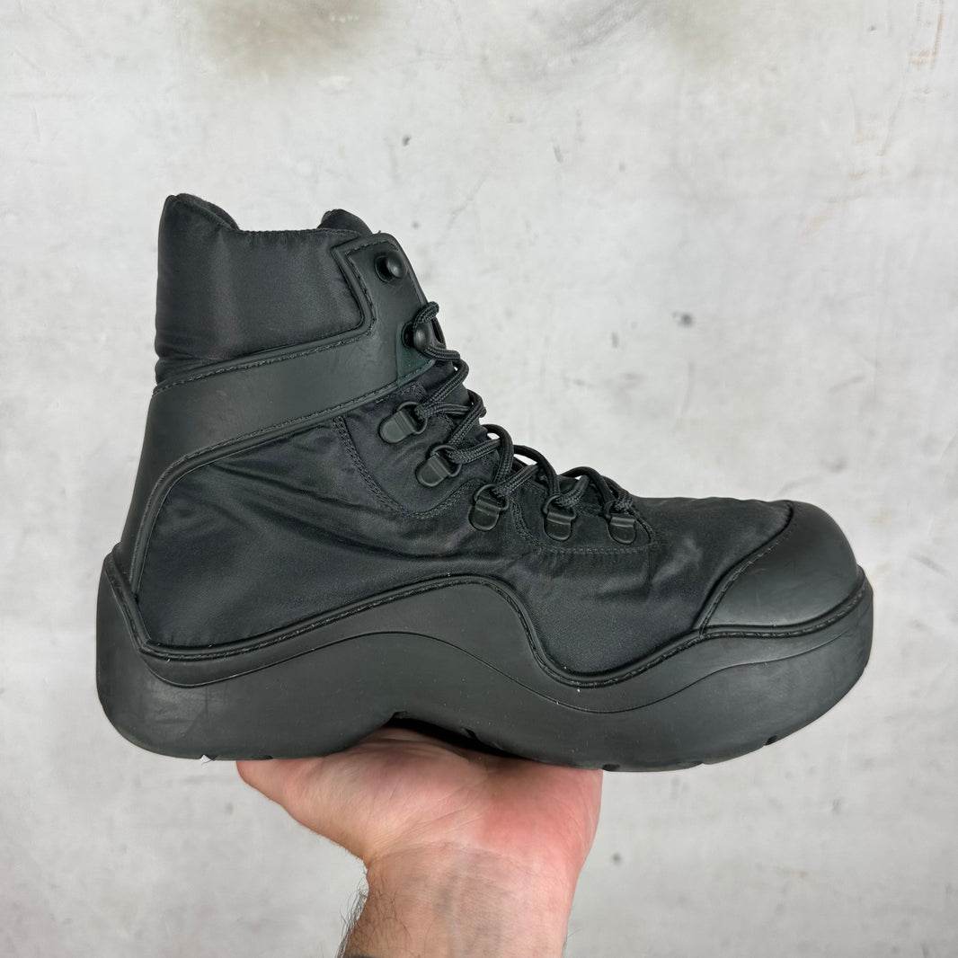 Bottega Veneta Charcoal Bomber Puddle Boots
