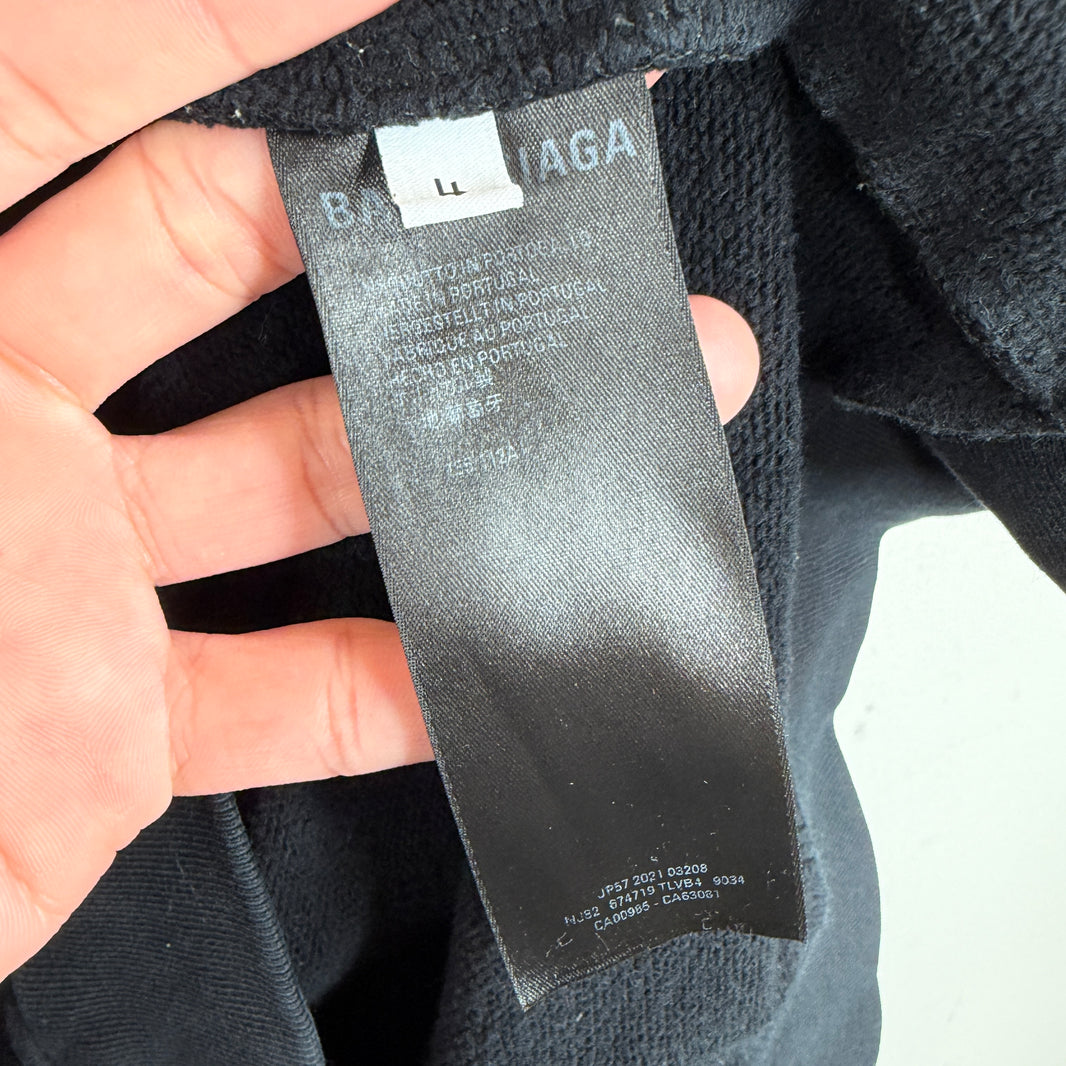 Balenciaga Upside Down Logo Zip Hoodie