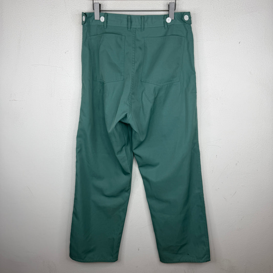 CDG Teal Button Waist Pants
