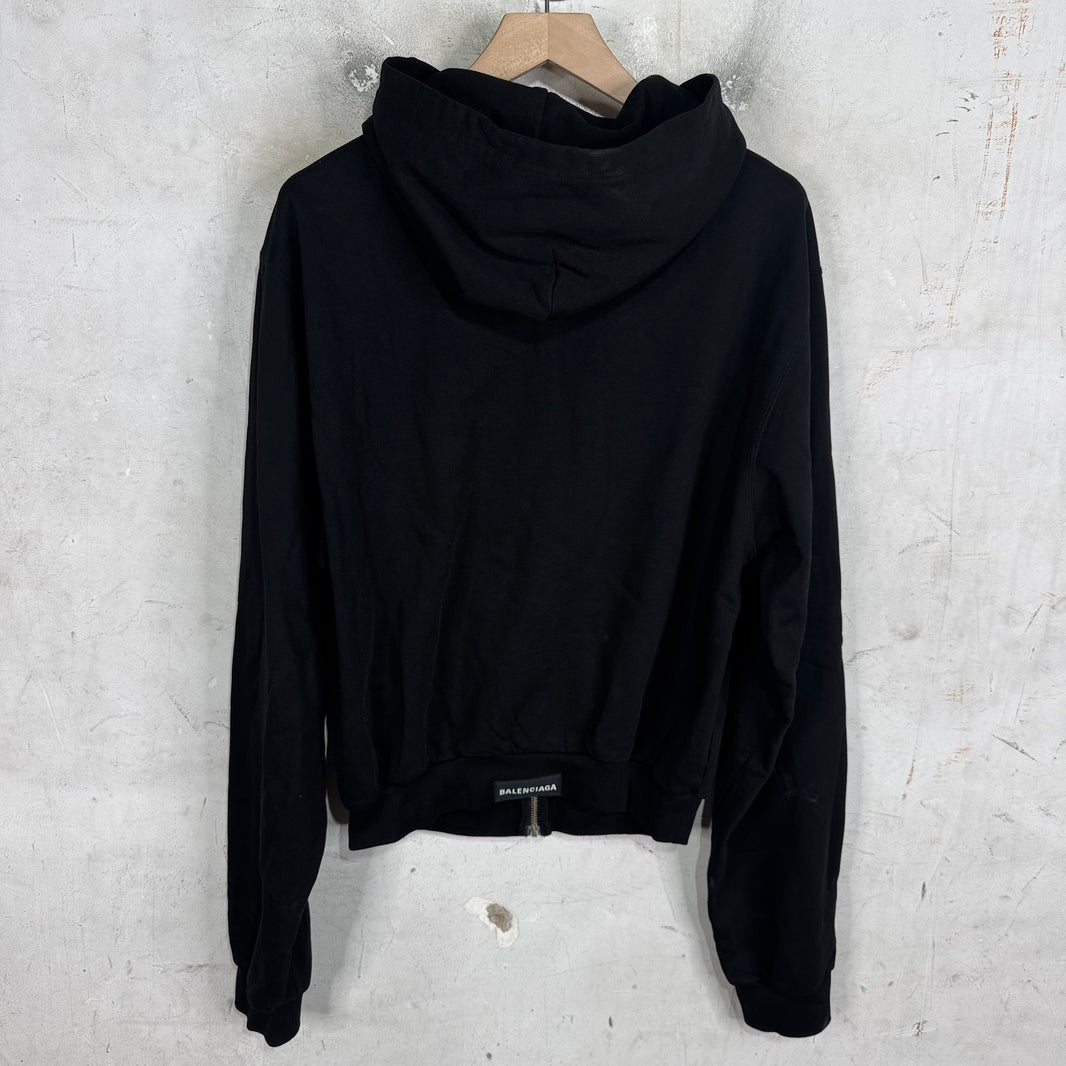Balenciaga Tab Logo Zip Hoodie