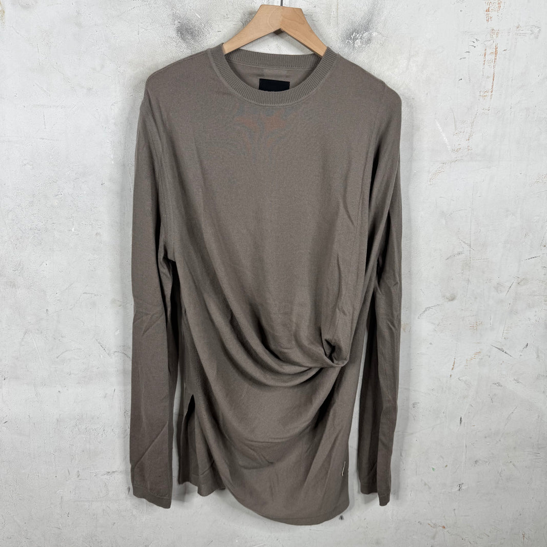 Rick Owens x Moncler Cashmere Drapefront Sweater