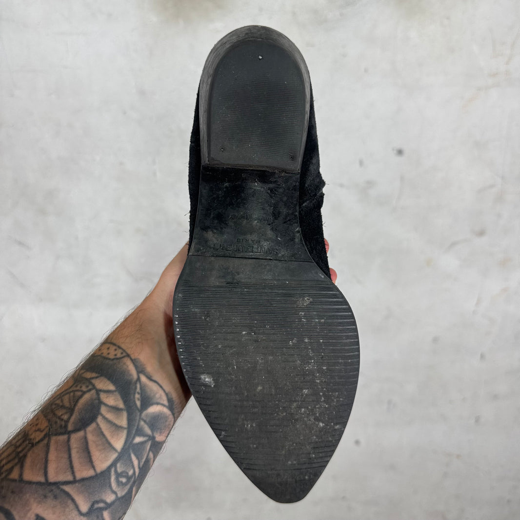 Saint Laurent Suede Lucas Boots