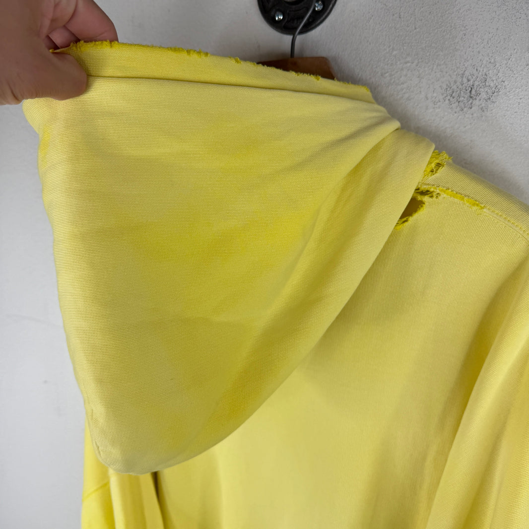 Balenciaga Sample Yellow Distressed Hoodie