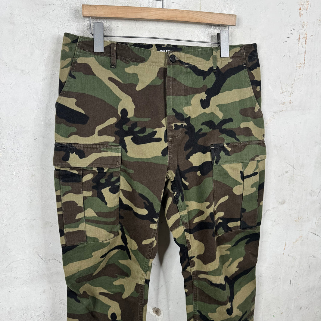 Balenciaga Slim Green Camo Cargo Pants