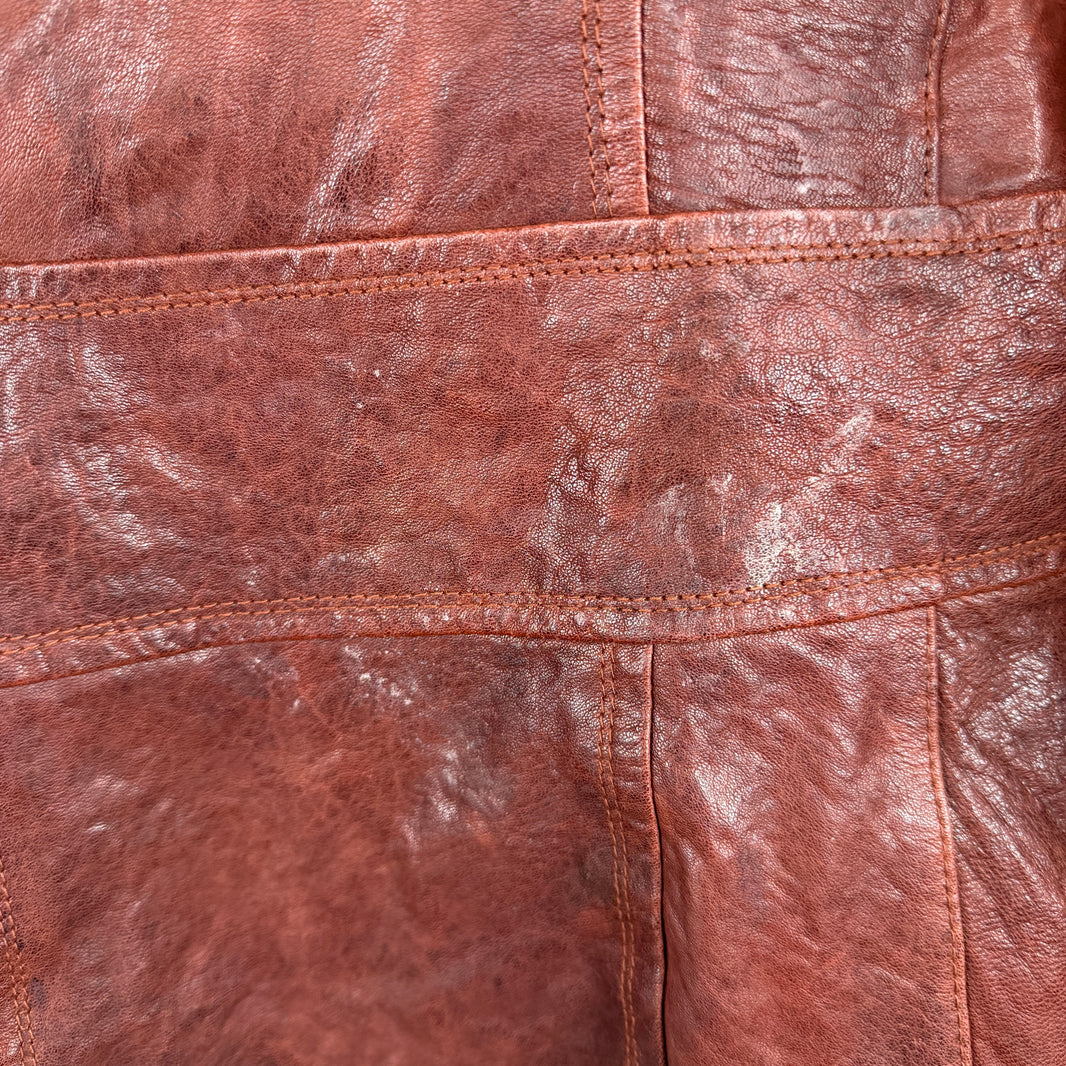 Andrew Marc Rust Leather Jacket