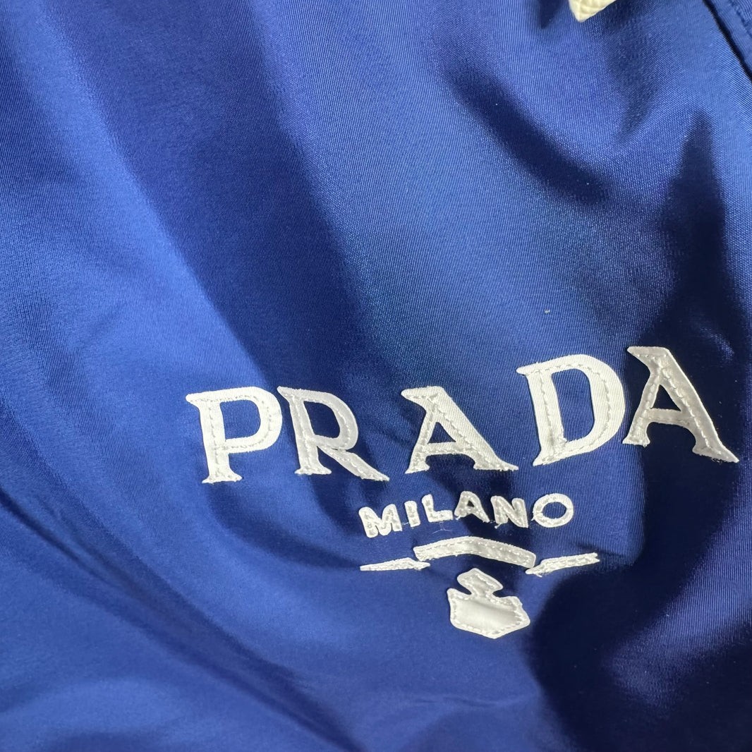 Prada Blue Snap Bottom Track Pants