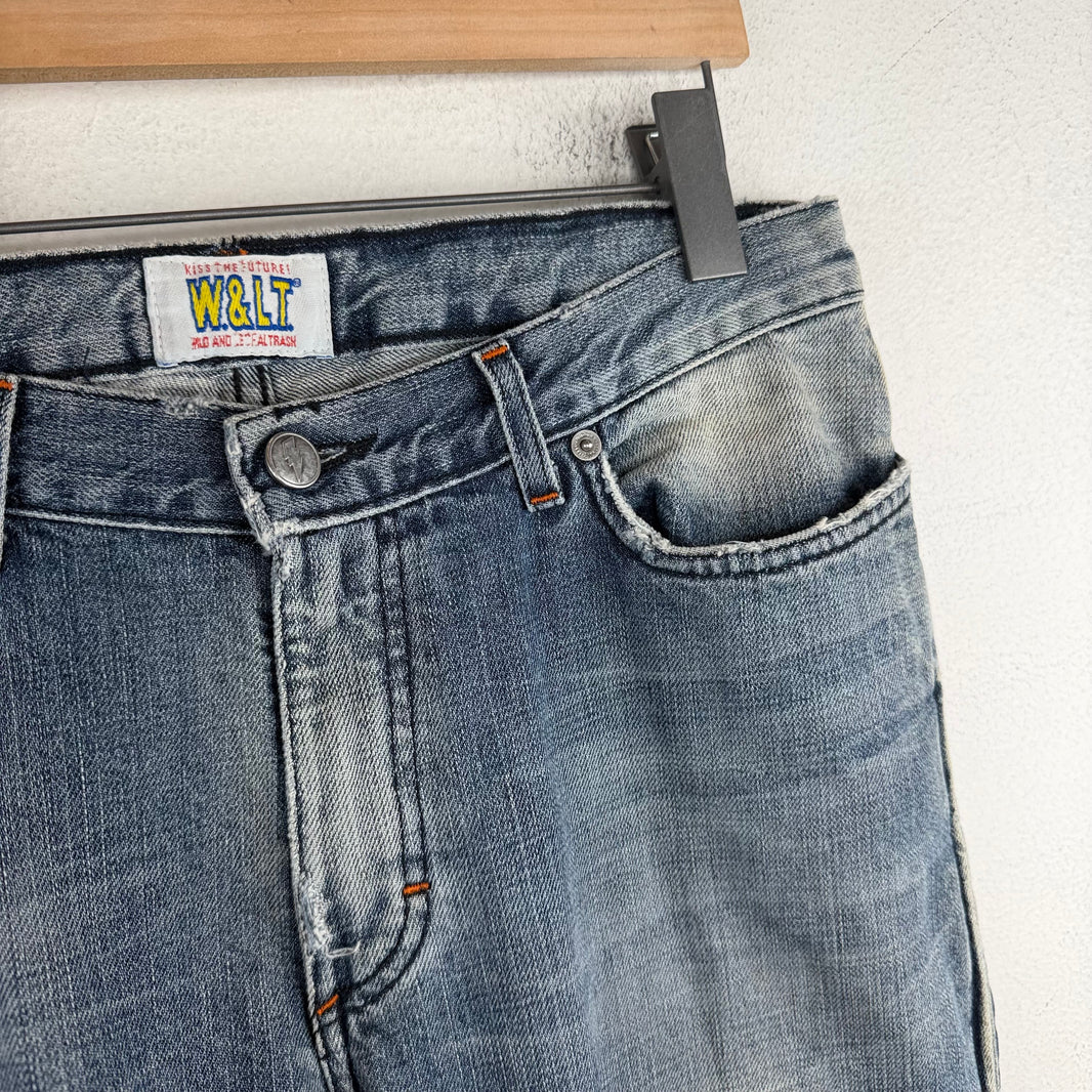 Walter Van Beirendonck Split Wash Bootcut Jeans