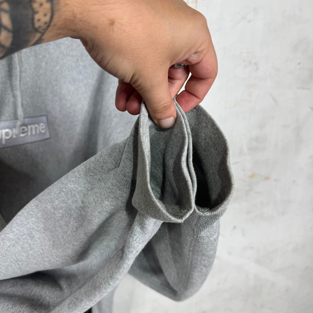 Supreme Grey Tonal Box Logo Hoodie