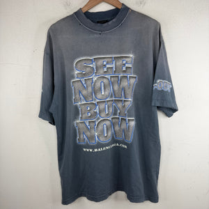 Balenciaga Distressed See Now Buy Now T-Shirt