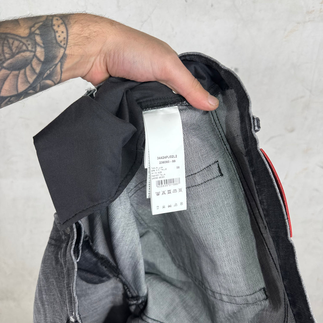 424 Frayed Hem Charcoal Jeans