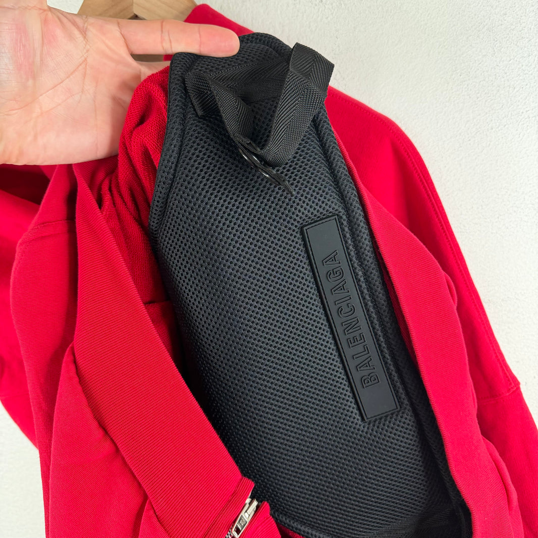 Balenciaga Sample Red Back Support Zip-Up Hoodie