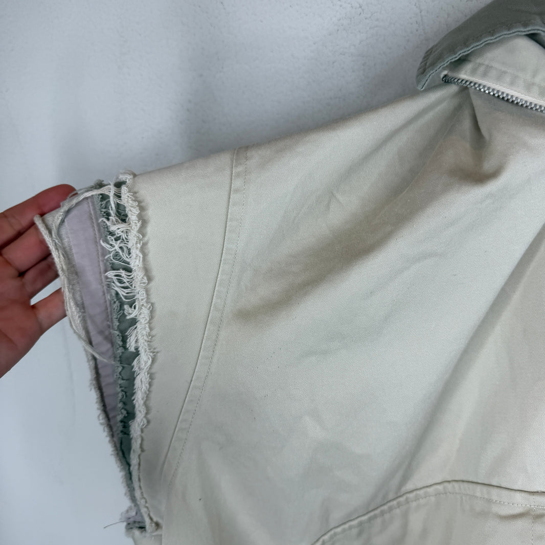 MMY 4 Layer Distressed Sleeveless Zip Jacket