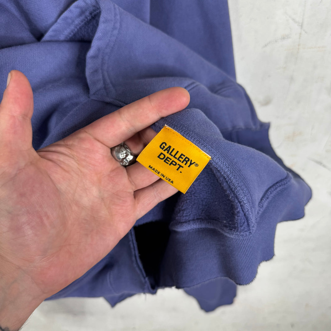 Gallery Dept Purple Zip Logo Hoodie