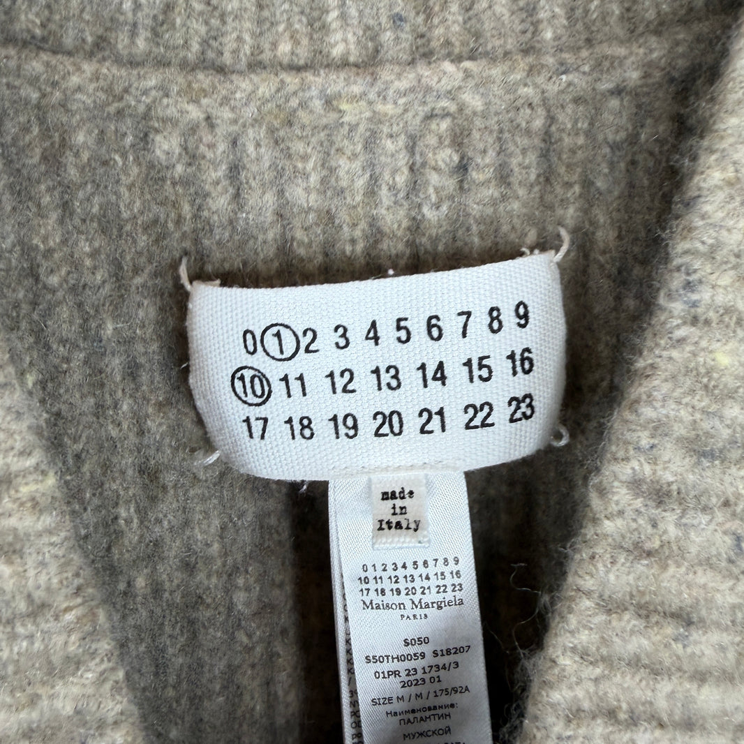 Margiela Brown Wool Cashmere Blend Open Side Cowl Vest