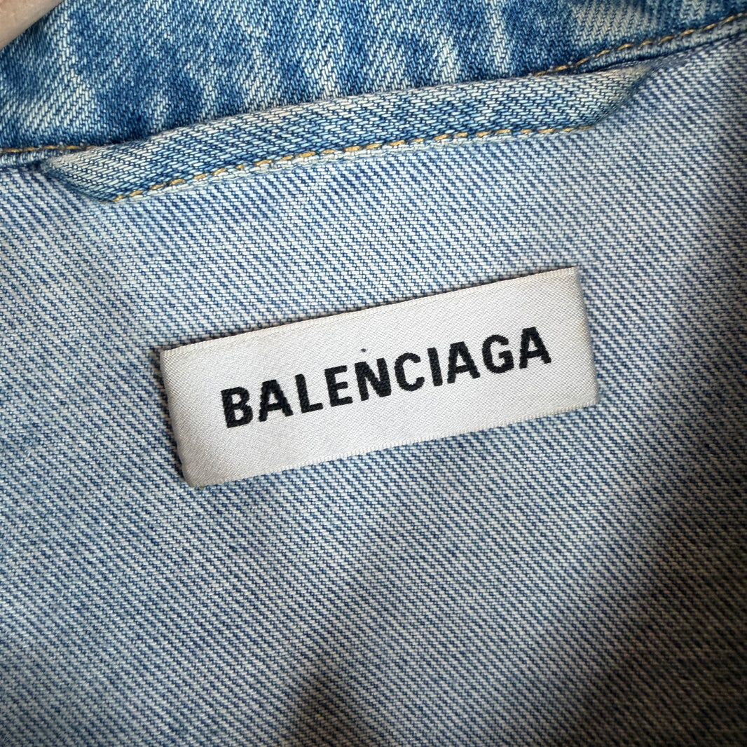 Balenciaga Blue Denim Swing Jacket