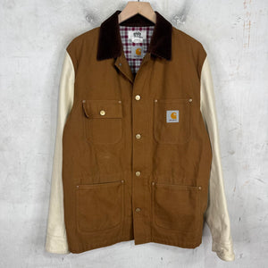Junya Watanabe x Carhartt Leather Sleeved Chore Jacket
