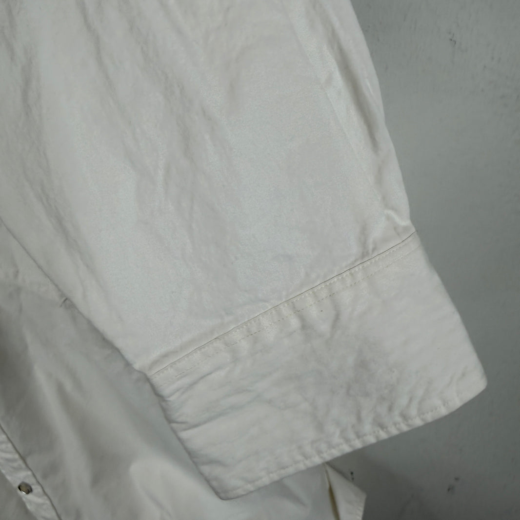RRL White Pearl Snap Button Up Western Shirt